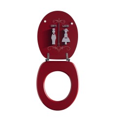 Abattant WC GENTS LADIES Trendy Line bois compressé box1-4