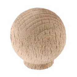 Bouton D30 boule hêtre poncé x6insert M4