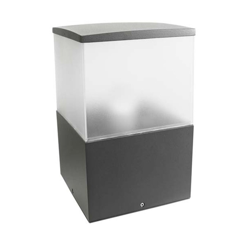 Borne CUBIK carré pm E27 100max h300 l200 IP54-IK10