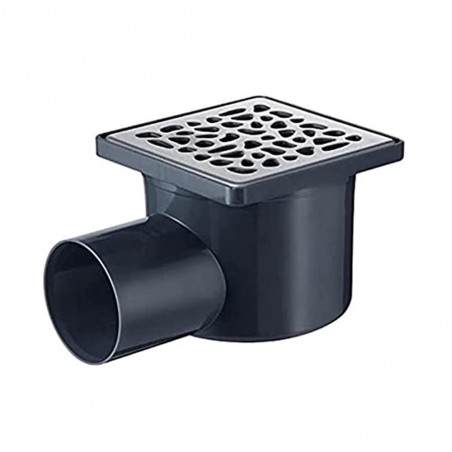 Siphon sol à maçonner 100x100mm inox brossé sacbox1-12