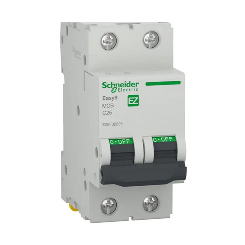 Disjoncteur miniature Easy9 2P 25 A C curve 4500 A