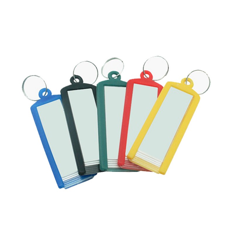 Porte étiquette plast fenêtre anneau assortis x20 box5