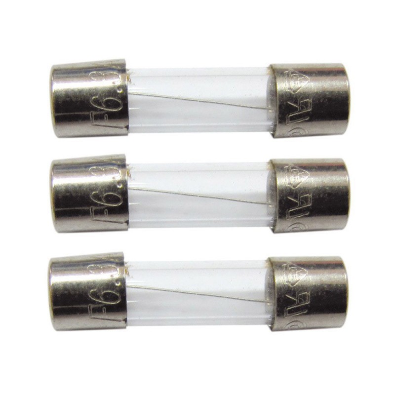 Fusibles x3 verre 6.3A 5x20mm uv5
