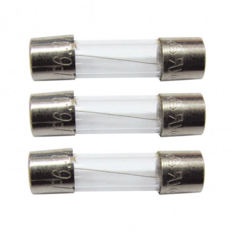Fusibles x3 verre 6.3A 5x20mm uv5