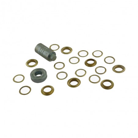 Oeillets bâche D12 + outil de pose x25 box18