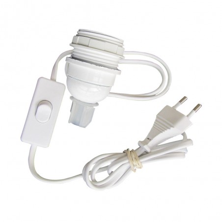 Adaptateur bouteille e27 + interrupteur filetfiche blanc uv3