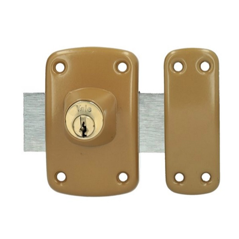 Verrou cylindrique Dble 45mm D23 marron doré Yale