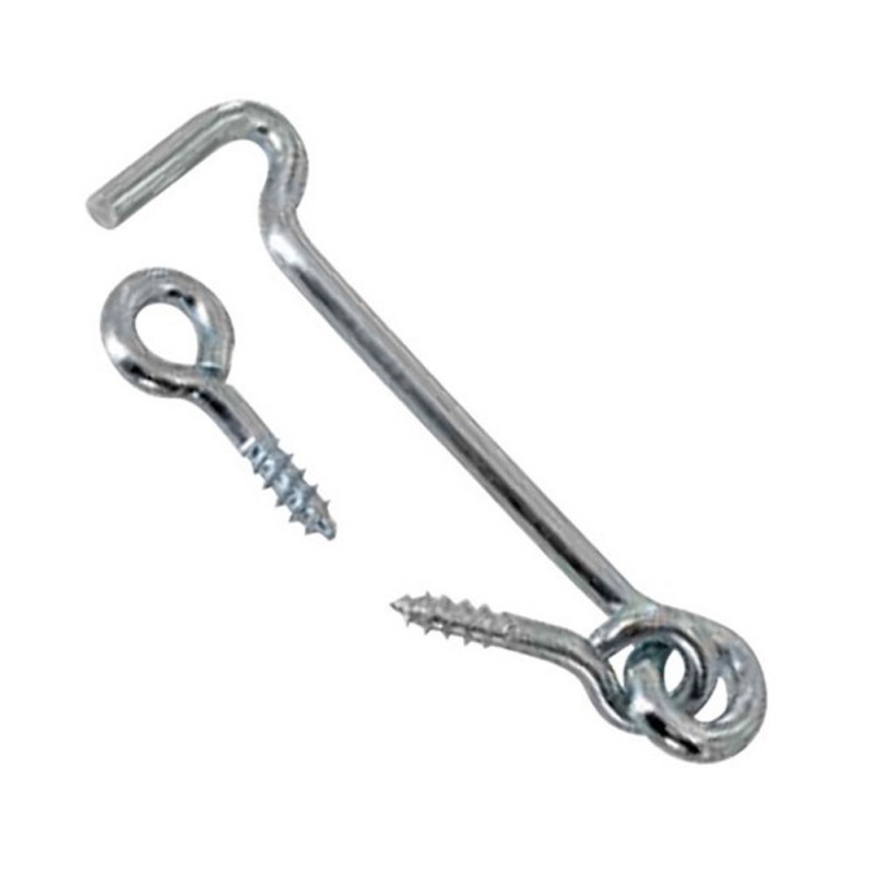 Crochet contrevent 4x100 acier zingué x2