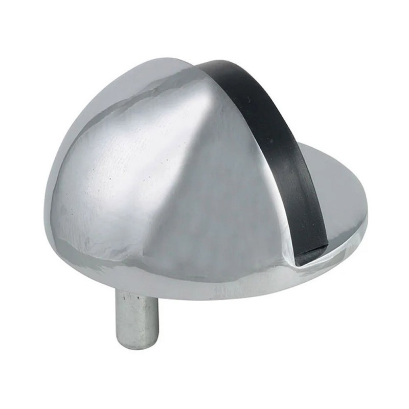 Butée de porte laiton chromé