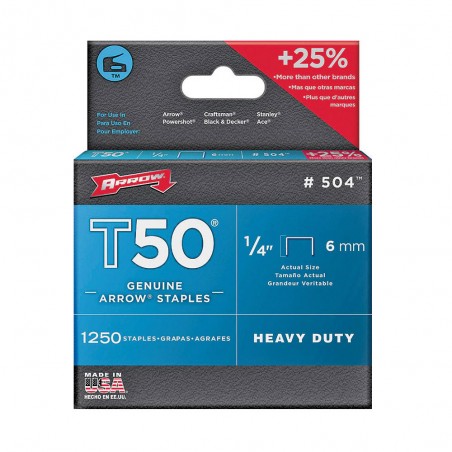 Agrafes Arrow T50 6mmx1250
