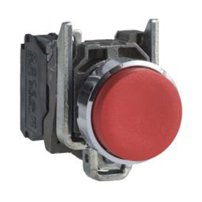 Bouton poussoir dépassant rouge