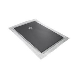 Receveur de douche 140x90 DESIGN blanc résine déco pierre