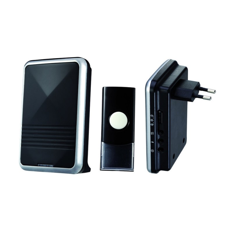 Carrillon sans fil 80m blanc-noir