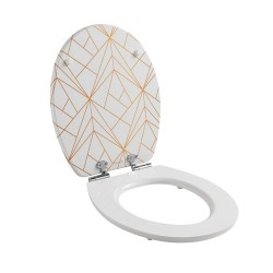 Abattant WC GEOMETRIC GOLD frein de chute Trendy Line
