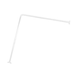 Barre d'angle de douche 80x80 Alu Blanc   box6 -  - meilleure qualité