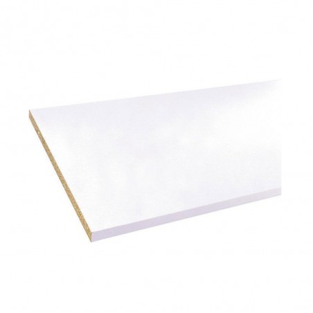 Tablette Panneau mélaminé 2500x400x18mm blanc 2 chants