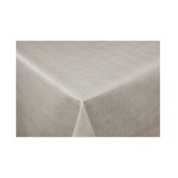 Nappe toile cirée véniline Linen Taupe M/L   R:20Mx140cm -  - meilleure qualité