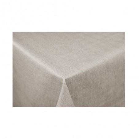 Nappe toile cirée véniline Linen Taupe M/L   R:20Mx140cm -  - meilleure qualité