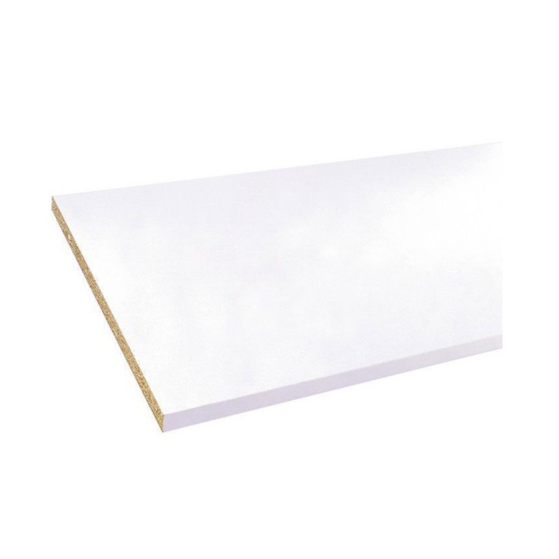 Tablette panneau mélaminé 2500x300x18mm blanc 2 chants
