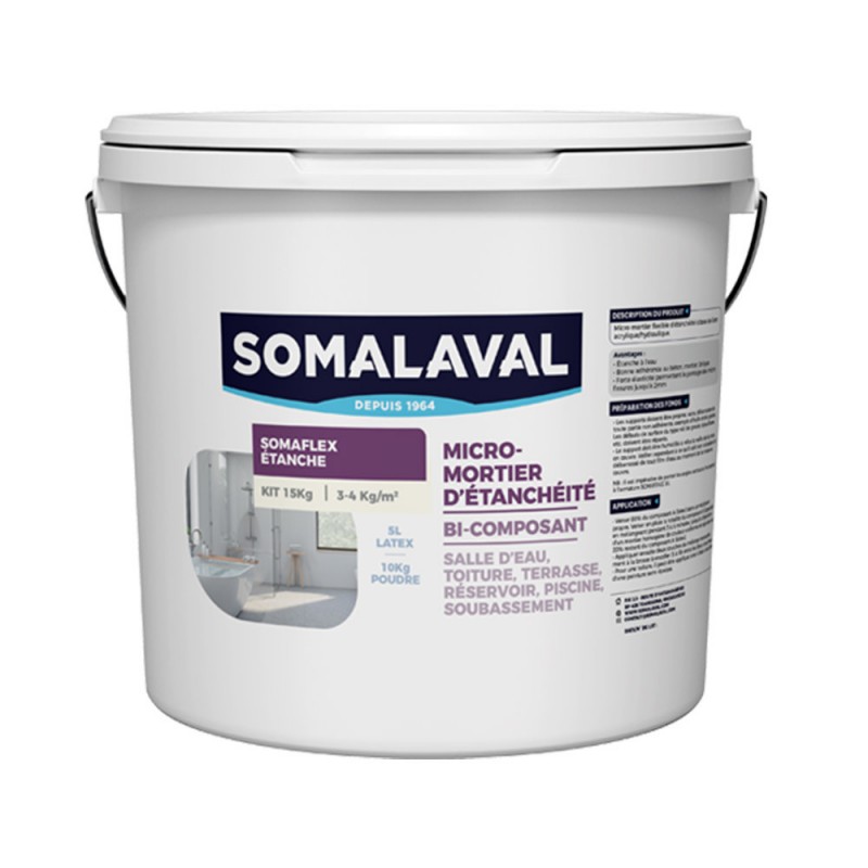 Kit latex et poudre Somaflex étanche 15kg -  - meilleure qualité