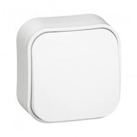 Bouton poussoir blanc 6A