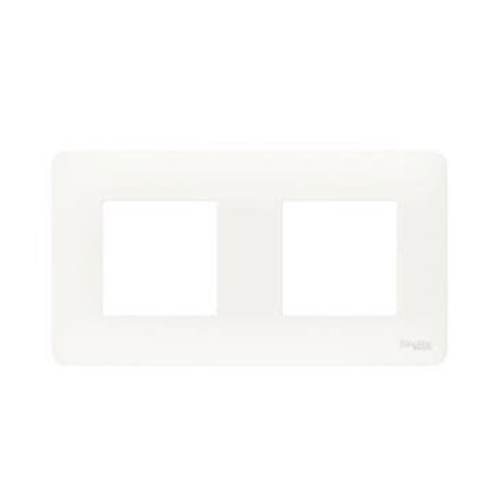 Plaque de finition interrupteur ou prise Unica 2 gangs Studio