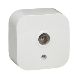 Prise TV mâle blanc FORIX