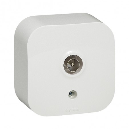 Prise TV mâle blanc FORIX