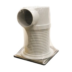 Siphon télescopique ABS 115x115 grille inox*