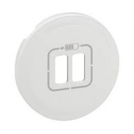 Enjoliveur double chargeur USB blanc Céliane*