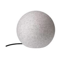 Borne en boule gris MOON avec fixation E27 23w D25 H253max IP65-IK10