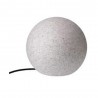 Borne en boule gris MOON avec fixation E27 23w D25 H253max IP65-IK10