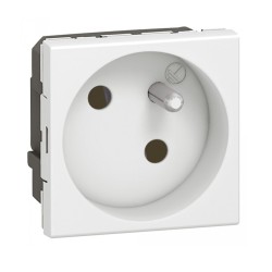 Prise mosaic 2p+ t f-b 45 encastrable