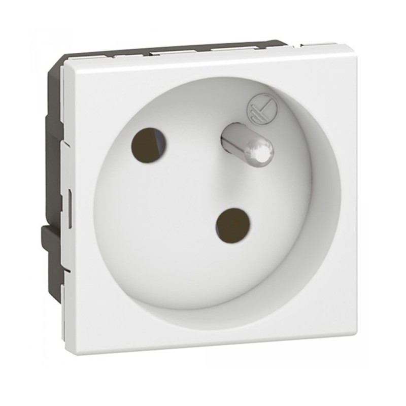 Prise mosaic 2p+ t f-b 45 encastrable
