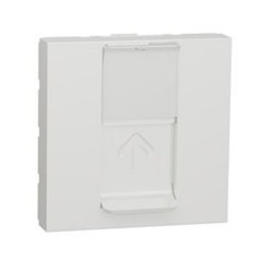 Prise RJ 45 simple catégorie 6 FTP 2 modules blanc UNICA
