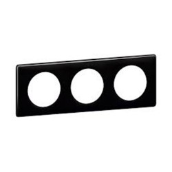 Plaque 3 postes noir Céliane*