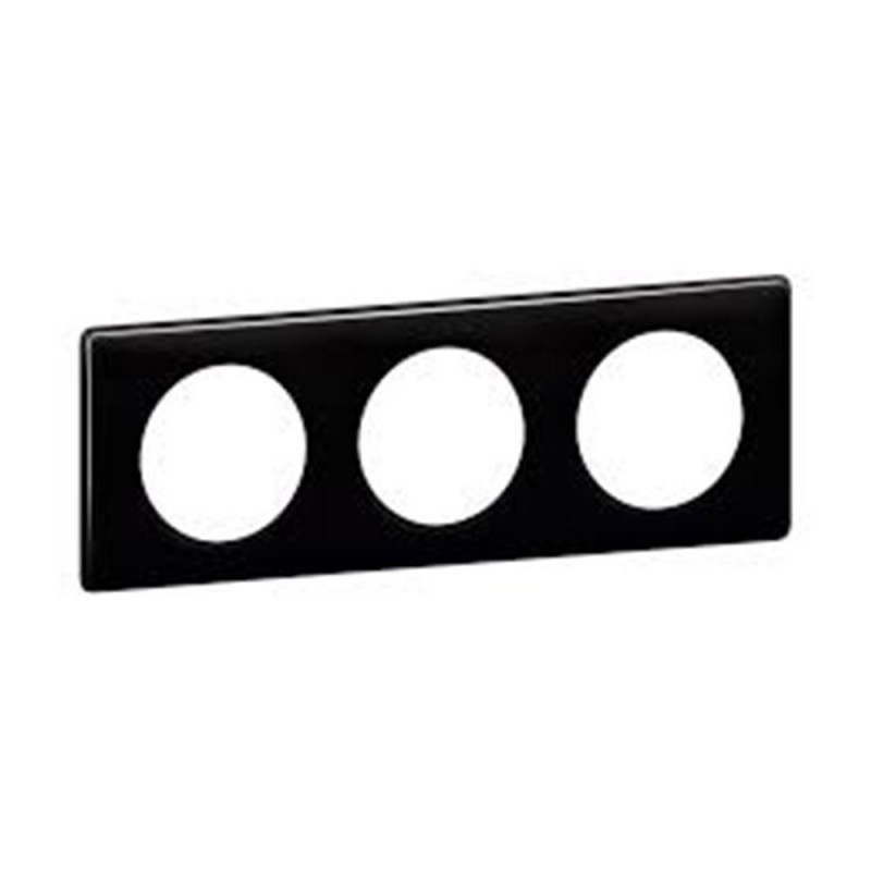 Plaque 3 postes noir Céliane*