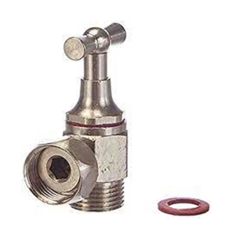 Robinet darrêt R21 équerre laiton nickelé chromé