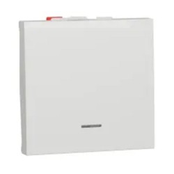 Interrupteur Poussoir 10A 2m blanc - lumineux UNICA