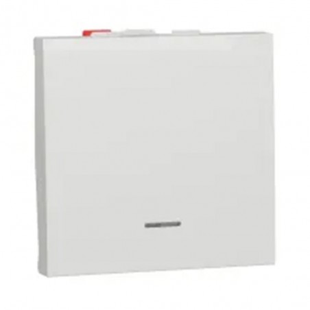 Interrupteur Poussoir 10A 2m blanc - lumineux UNICA