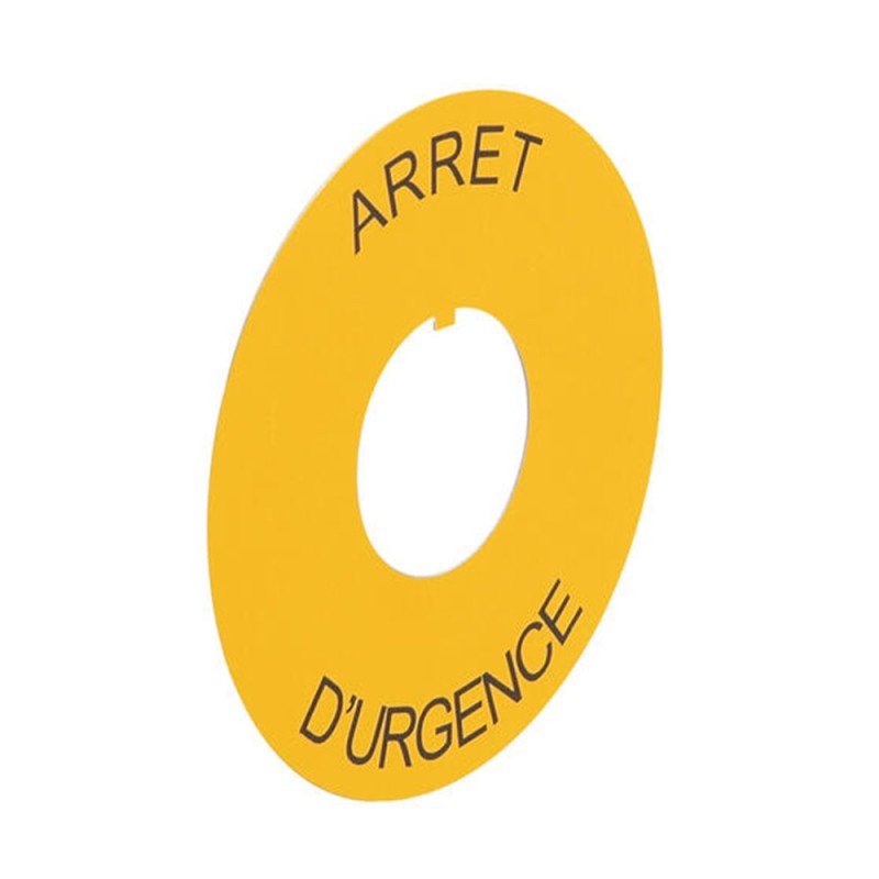 Etiquette arret durgence Ø80 mm