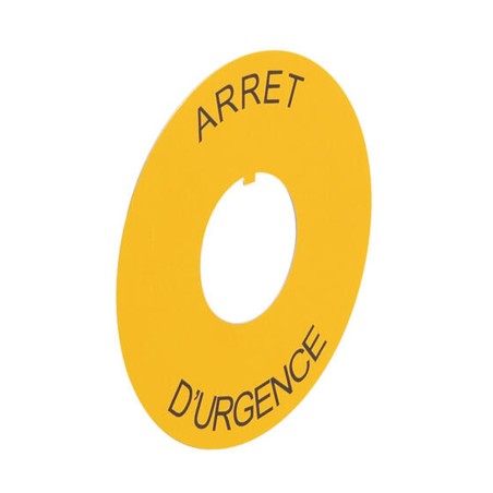 Etiquette arret durgence Ø80 mm