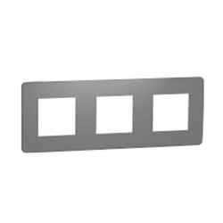 Plaque 3 postes Studio frame gris foncé et noir UNICA