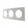 Plaque 3 postes Odace stlye blanc 71mm