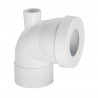 Pipe WC courte coudée femelle D100 avec piquage F D40