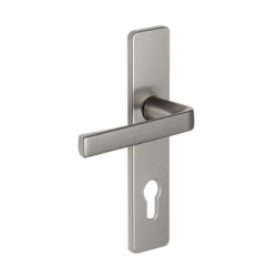 Poignée de porte KAZA 165mm Palière clé Cylindre 536 anodinox