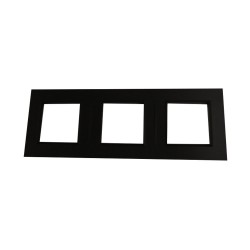 Plaque Bella 43 Noire 2+2+2 modules