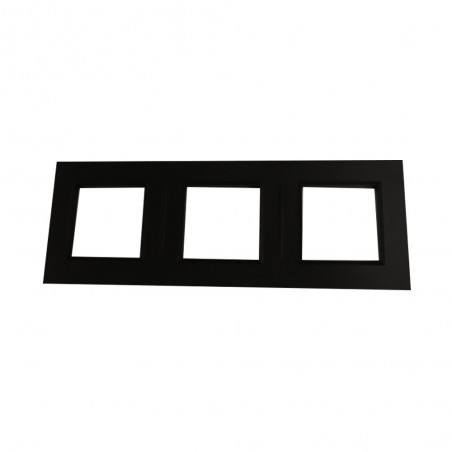 Plaque Bella 43 Noire 2+2+2 modules