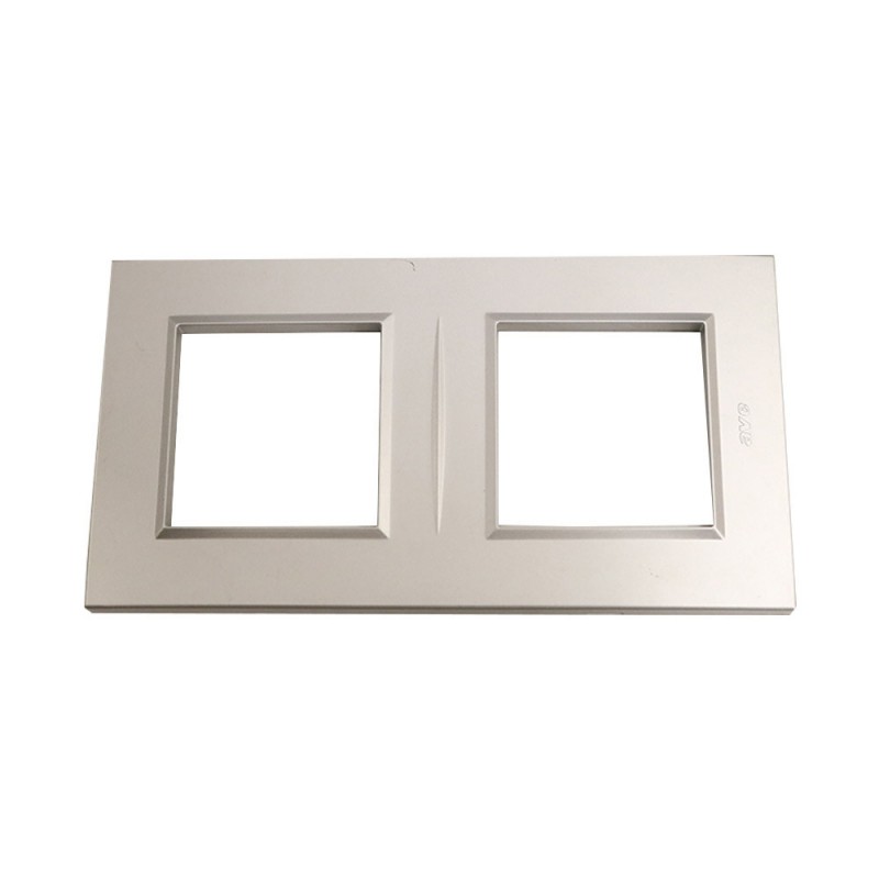 Plaque Bella 43argent Opaque 2+2 modules