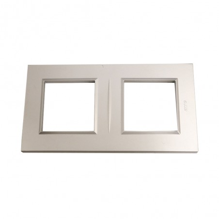 Plaque Bella 43argent Opaque 2+2 modules